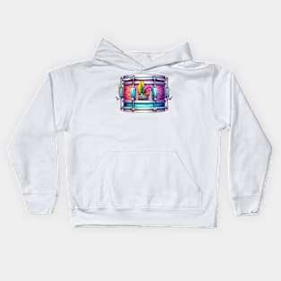 Retro 90s Drum Kids Hoodie